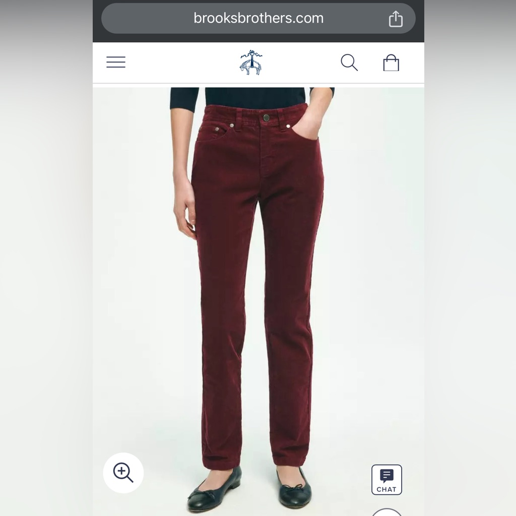 Brooks Brothers Stretch Cotton Corduroy 5-Pocket Pants In Red